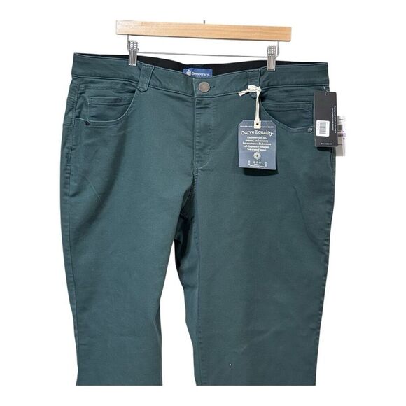 Democracy Jeans Womens 22W dusty spruce Denim Ab Solution Straight Leg Stretch - Picture 4 of 9